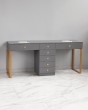Маникюрный стол для двух мастеров серый с вытяжкой MAX ULTIMATE VII — предпросмотр изображения 2
