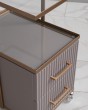 Тележка косметическая с ящиками серо - коричневая — предпросмотр изображения 3