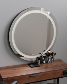 LED зеркало для макияжа черное