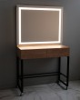 Гримерный стол визажиста с LED зеркалом дуб гамильтон 100 см — предпросмотр изображения 2
