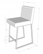 Барный стул визажиста светло-серый - черный — предпросмотр изображения 6
