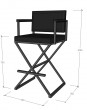 Барный стул для визажиста / бровиста голубой-черный — предпросмотр изображения 5