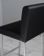 Барный стул визажиста черный-серебро — предпросмотр изображения 3