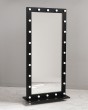 Зеркало в полный рост с лампочками на подставке черное — предпросмотр изображения 1