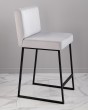 Барный стул визажиста светло-серый - черный — предпросмотр изображения 2